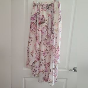 Miss Avenue High-Low Floral Skirt